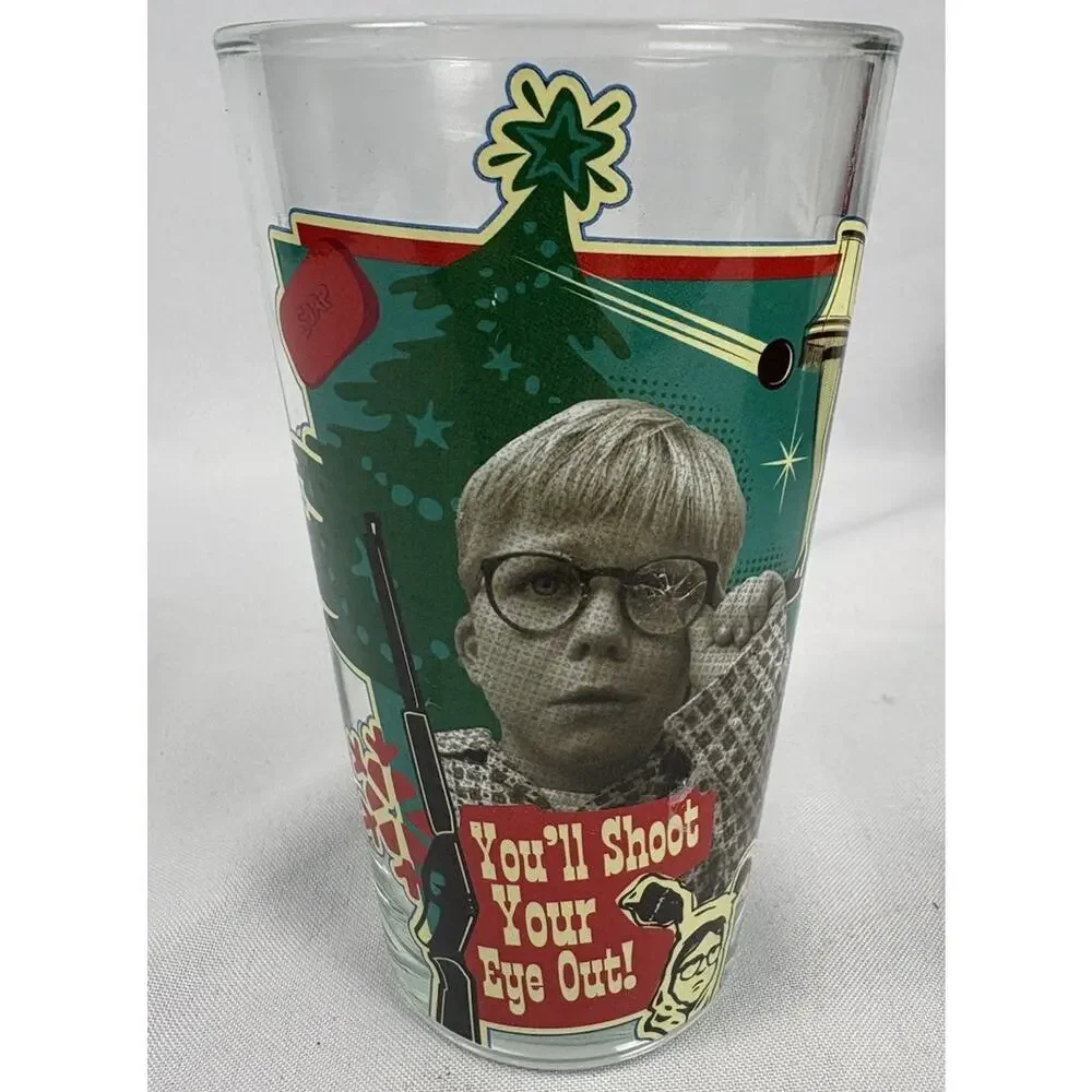 A Christmas Story 4pc 16oz Glass Cup Set